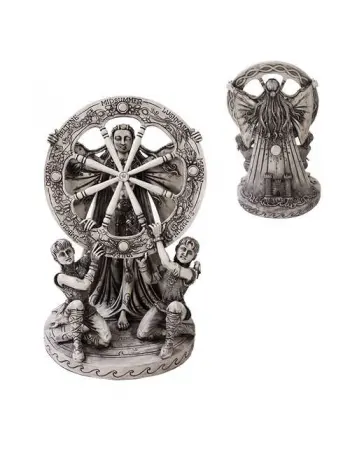 Arianrhod Wheel of the Year Bone Finish Resin Statue