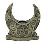 Crescent Moon Pentacle Candle Holder