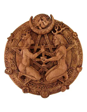 Great Rite Pentacle Wicca Plaque by Paul Borda