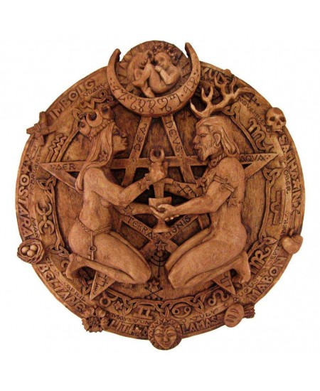 Great Rite Pentacle Wicca Plaque by Paul Borda