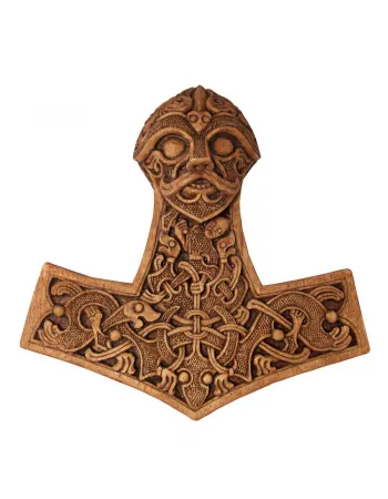 Hammer of Thor Wood Finish Plaque