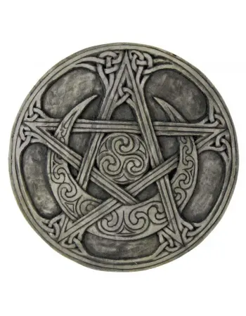 Crescent Moon Small Pentacle Wall Plaque
