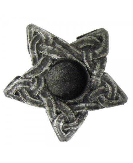 Pentagram Mini Pewter Candle Holder