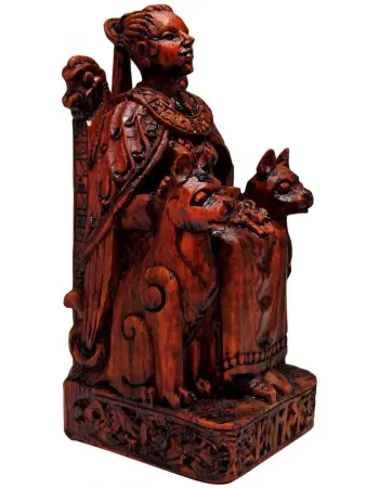 Freya, Norse Goddess of Love Seated Statue