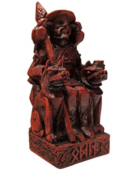 Odin, Norse All Father God Seated Statue