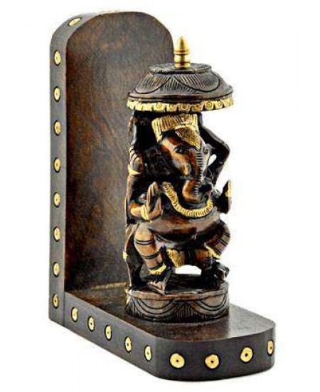 Lord Ganesh Carved Wood Wall Altar