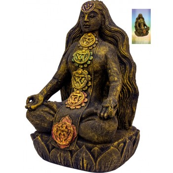 Chakra Goddess Statue in Volcanic Stone