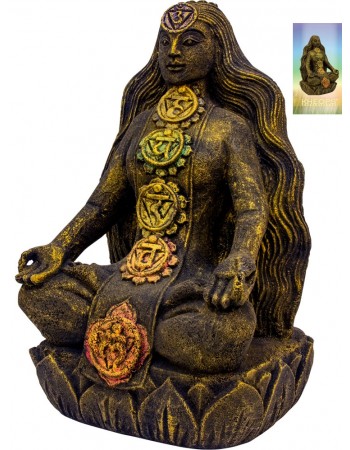 Chakra Goddess Statue in Volcanic Stone