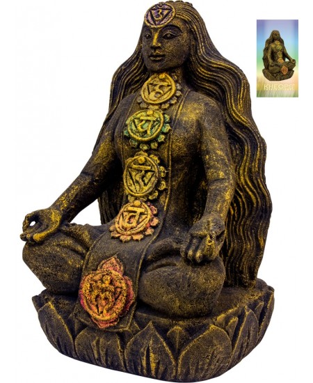 Chakra Goddess Statue in Volcanic Stone