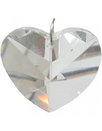 Crystal Prism Faceted Heart