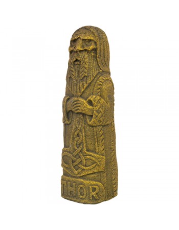 Thor Norse God Hand Carved Stone Statue