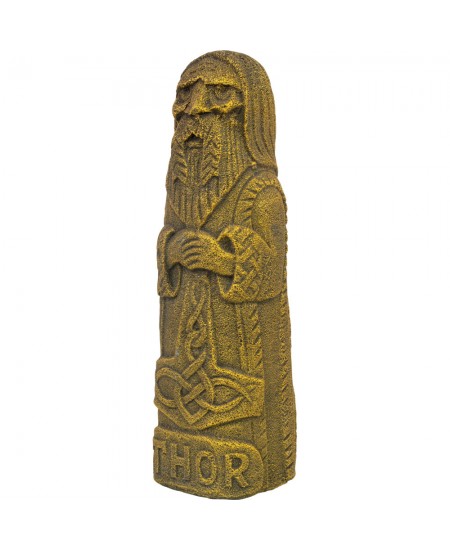 Thor Norse God Hand Carved Stone Statue