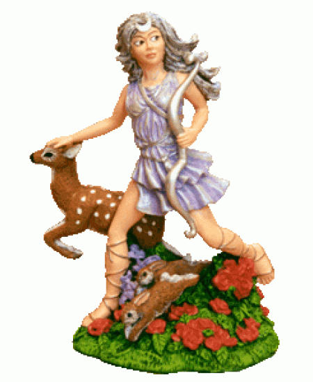 Moon Maiden - Young Diana the Huntress Statue