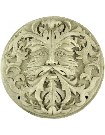 Green Man Winter White Plaque