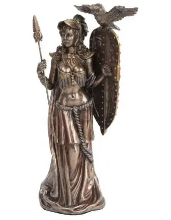 Athena Standing with Shield Greek Bronze Statue