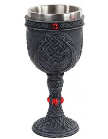 Winged Double Dragon Wine Goblet