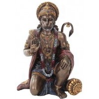 Hanuman Hindu God Bronze Finish Statue