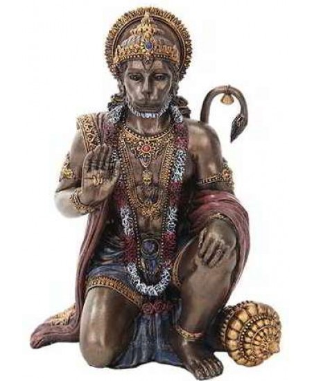 Hanuman Hindu God Bronze Finish Statue