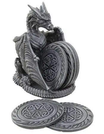 Dragon Celtic Knot Coaster Set