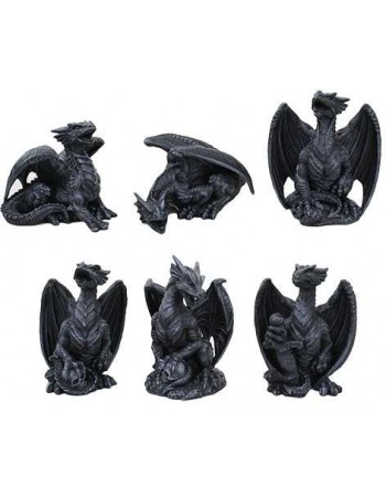 Mini Dragon Statue Set of 6