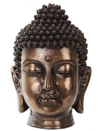 Buddha Head Small Bronze Bust