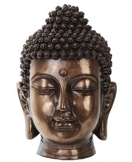 Buddha Head Small Bronze Bust