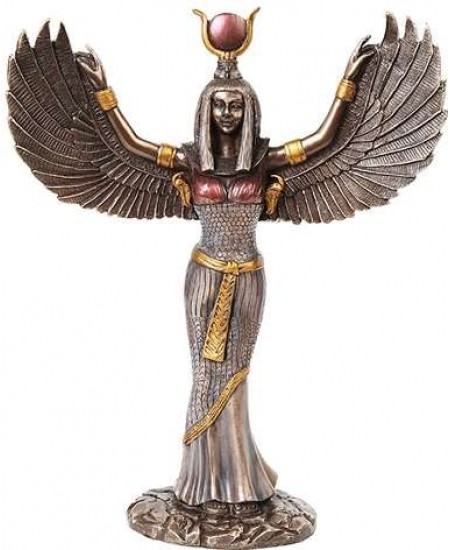 Winged Isis Egyptian Goddess Statue - 12 Inches