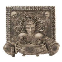 Cerridwen Cauldron Celtic Goddess 9 Inch Stone Finish Plaque