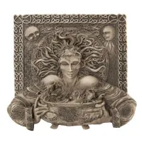 Cerridwen Cauldron Celtic Goddess 9 Inch Stone Finish Plaque