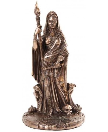 Hecate Greek Goddess of the Crossroads Bronze Resin Statue