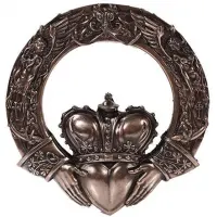 Irish Claddagh Crowned Heart Wall Plaque