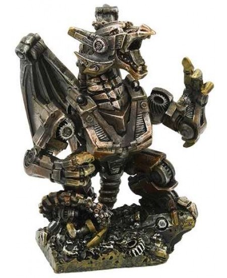 Steampunk Mechanized Dragon Statue