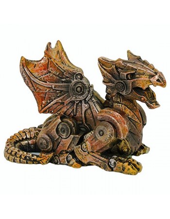 Steampunk Winged Small Dragon Statue