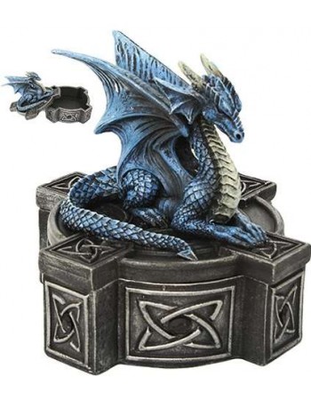 Celtic Cross Dragon Trinket Box