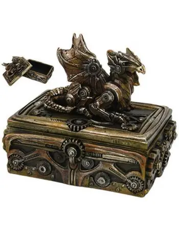 Steampunk Dragon Trinket Box