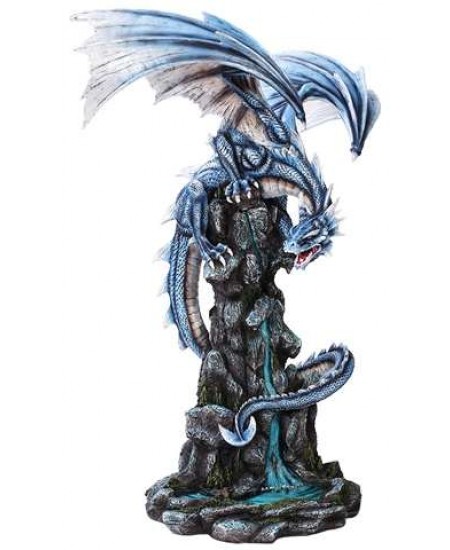 Thundertail, the Blue Winged Dragon Mountain Statue