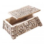 Aztec White Resin Trinket Box