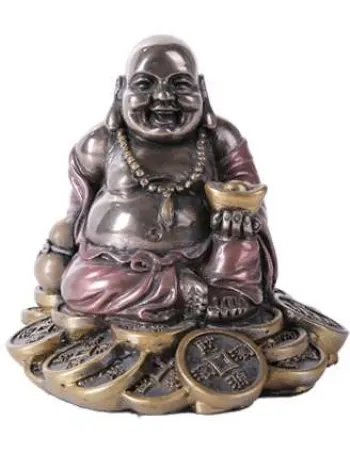 Good Fortune Buddha Bronze Resin Statue