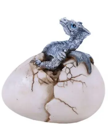 Blue Dragon Hatching Egg Statue
