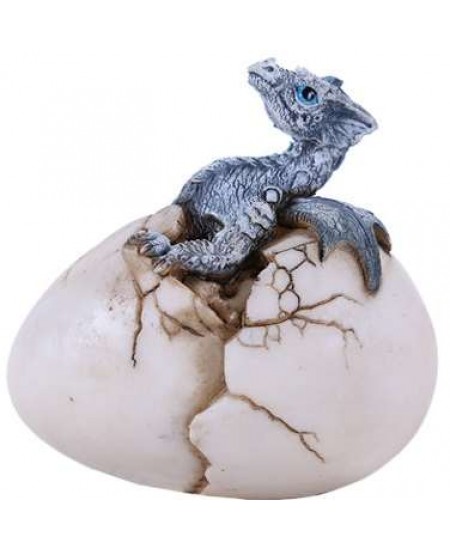 Blue Dragon Hatching Egg Statue
