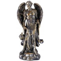 Archangel Saeltiel Small Bronze Christian Statue