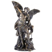 Archangel Michael Small Bronze Christian Statue