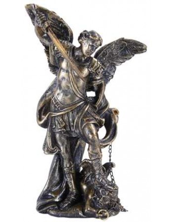 Archangel Michael Small Bronze Christian Statue