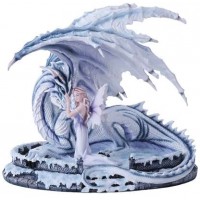 Ice Dragon with Fairy Statue