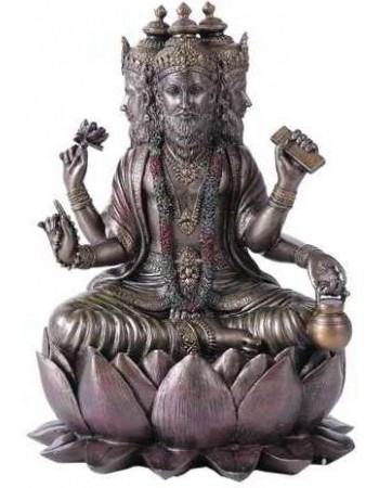 Brahma Bronze Resin Hindu God Statue