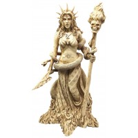 JFSM INC Hecate Greek Goddess of Magic & Witchcraft Statue Sculpture White Finish