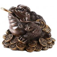 Lucky Frog Auspicious Feng Shui Money Statue