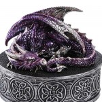 Purple Dragon Round Trinket Box