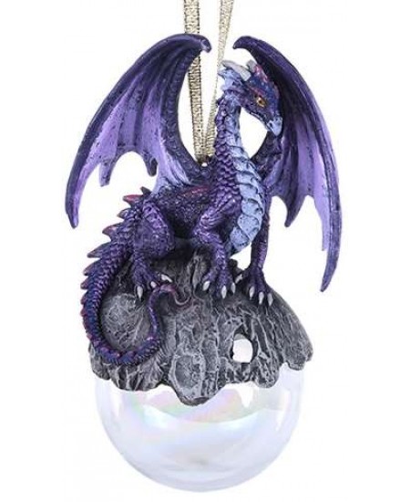 Purple Hoarfrost Dragon Ornament