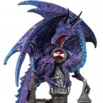 Purple Dragon Castle Guardian Statue